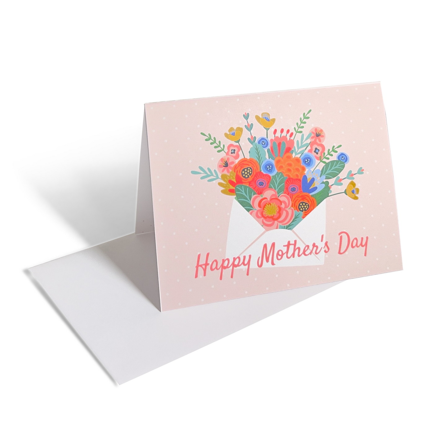 Mother's Day Greeting Card with white envelope
