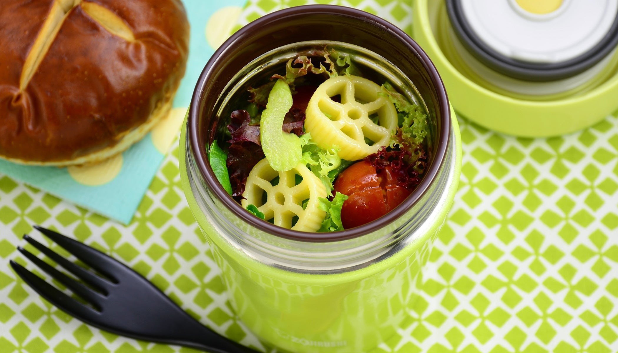Zojirushi Stainless Food Jar Recipe - Stacked Pasta Salad
