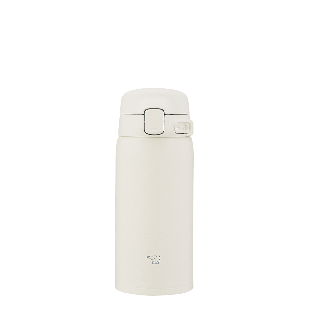 White thermos bottle on a white background