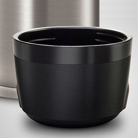 The bottle lid doubles as a convenient cup