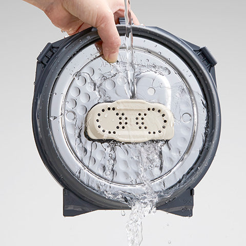 Detachable and washable stainless steel inner lid