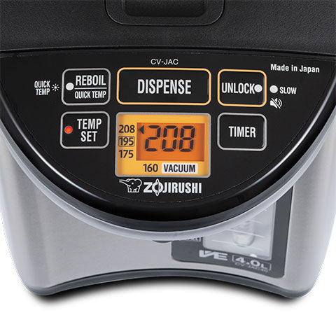 LCD display for timer and temperature settings