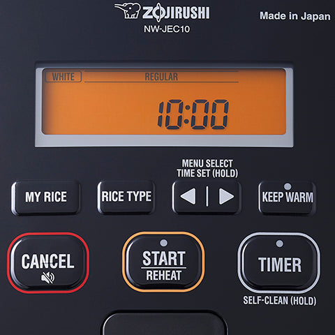 Easy-to-read and use large orange LCD Control panel