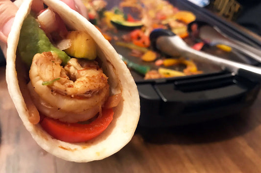 Shrimp Fajitas on the Griddle