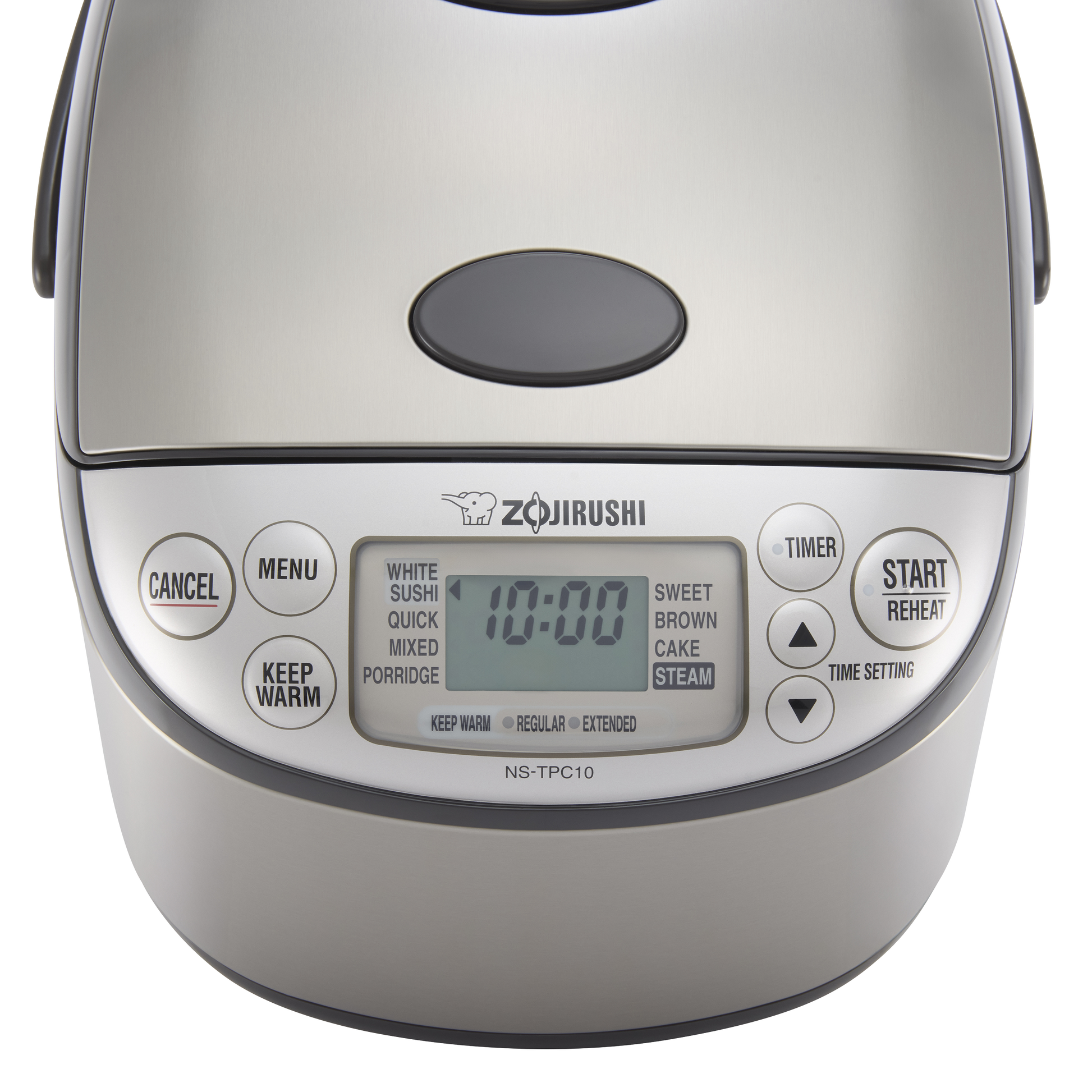 Easy-to-read LCD control panel with Clock and Timer functions