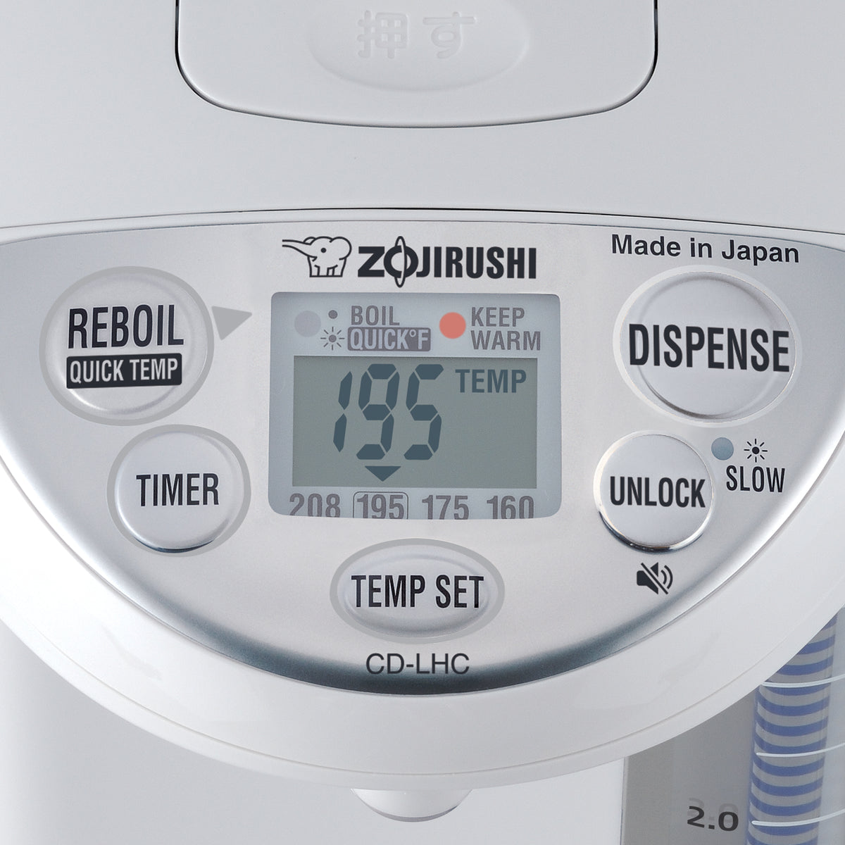 Micro computerized temperature control system for precise heating. 
LCD display shows actual water temperature at all times. 
