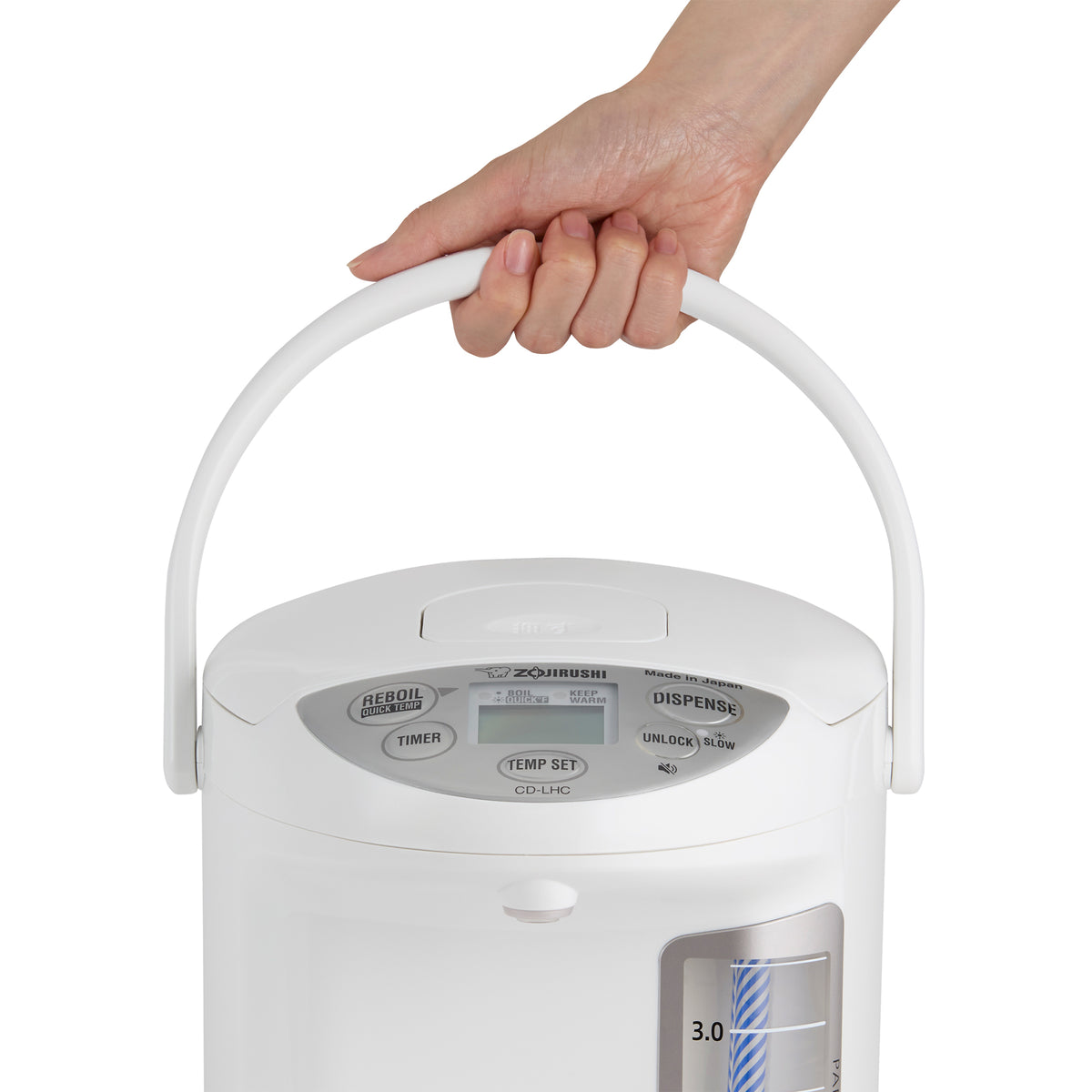 Sturdy fold-down handle allows unit to be easily transported