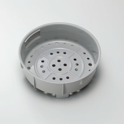 Accessories include steaming basket, rice measuring cup, nonstick rice spatula and spatula holder