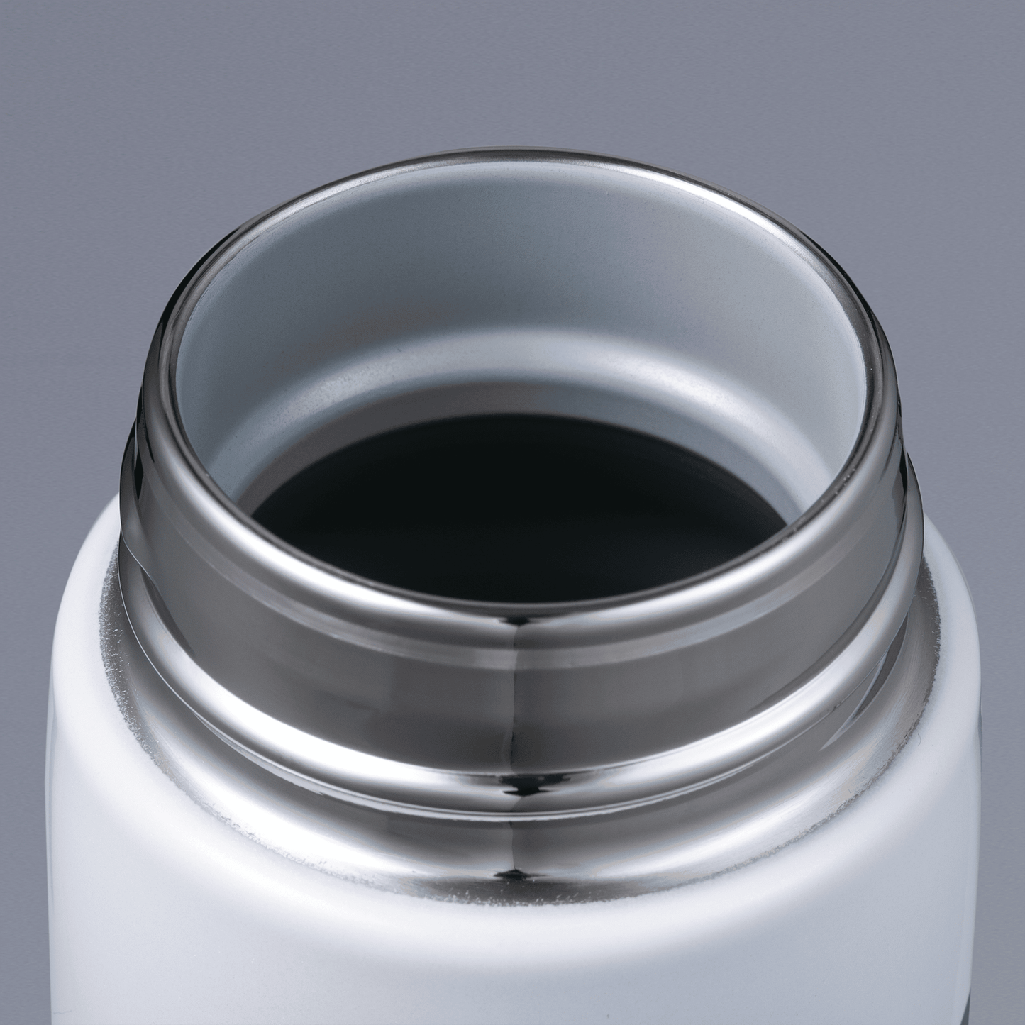 Rounded bottle opening is smooth and comfortable to the touch