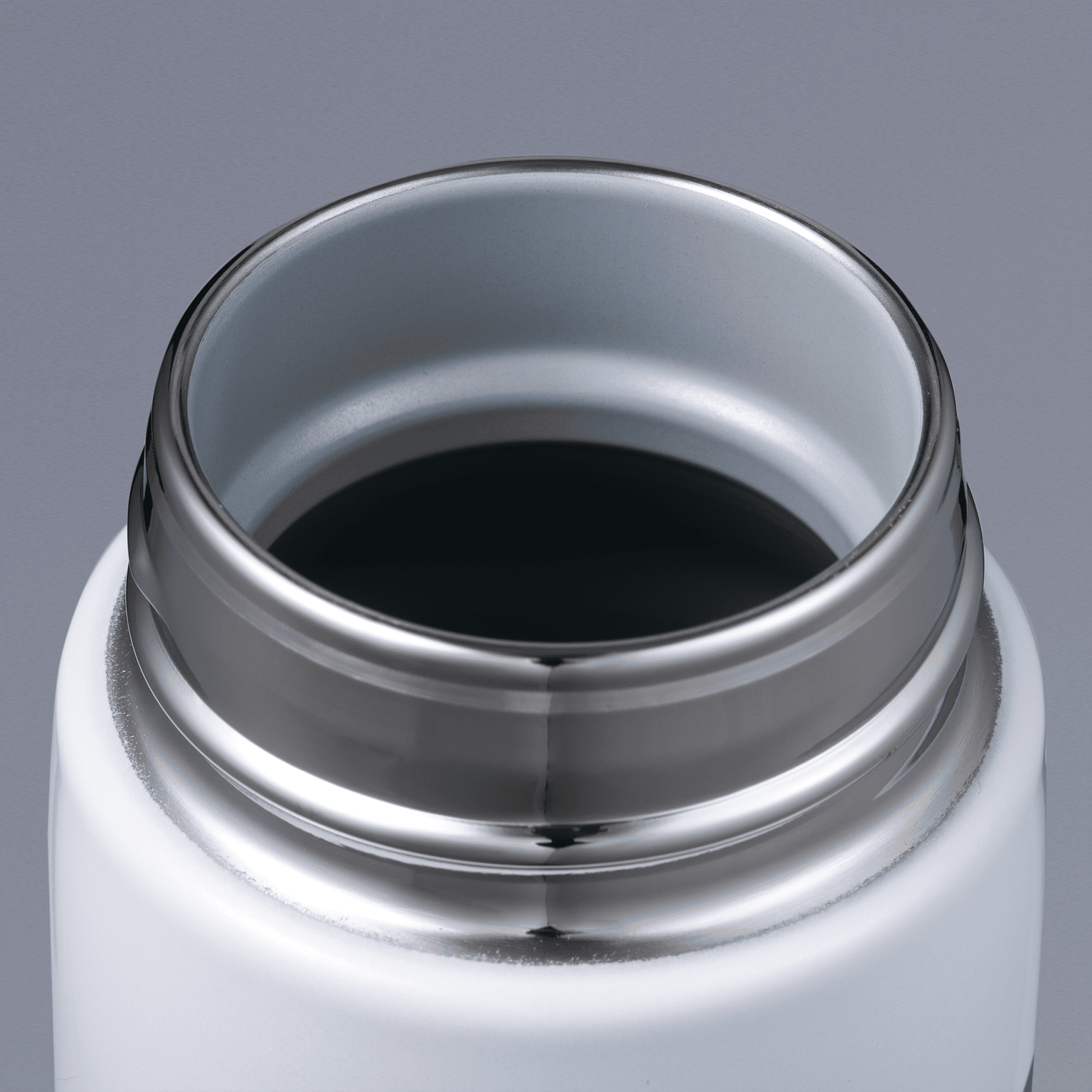 Rounded bottle opening is smooth and comfortable to the touch
