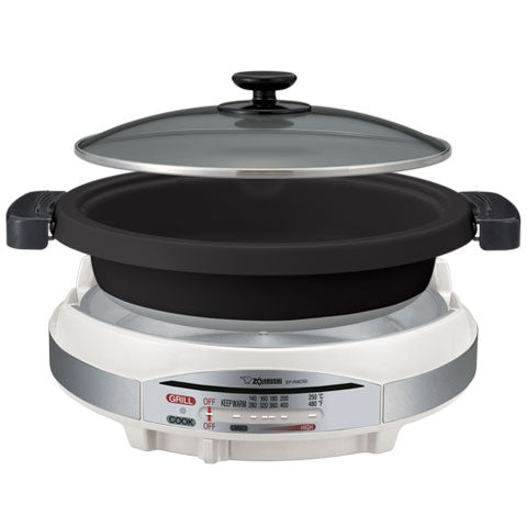 Poêle électrique Zojirushi EP-RAC50 Gourmet D'Expert - 1350W, Céramique Blanc
