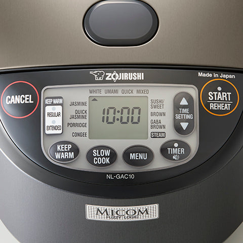 Easy-to-read LCD control panel with Clock and Timer functions